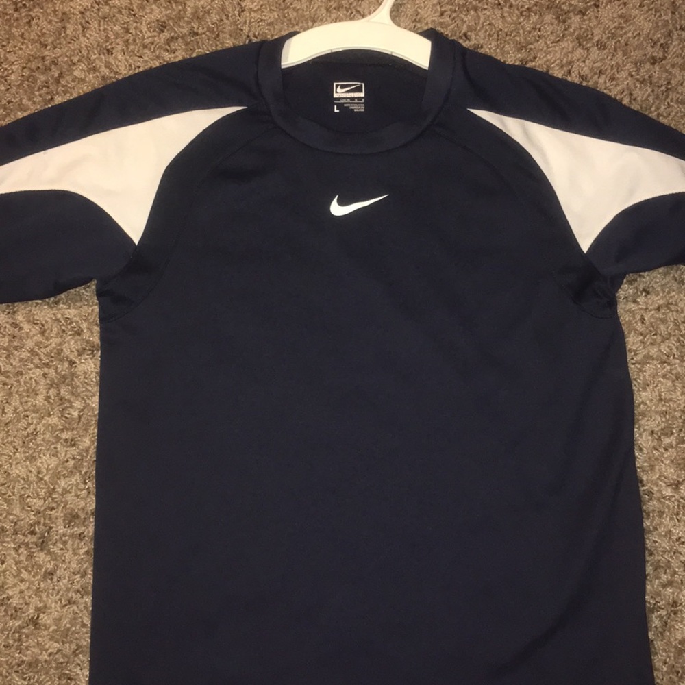 Nike navy blue long sleeve shirt